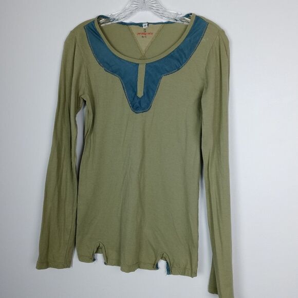 Johnny Was Pete & Greta for t By  olive green top - Picture 2 of 7